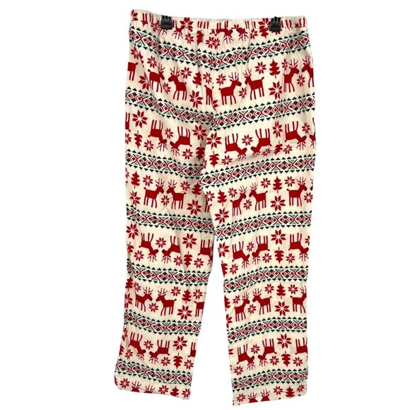 Hanna Andersson Dear Deer Reindeer Organic Cotton Pajamas Red White Size Medium - Picture 9 of 12